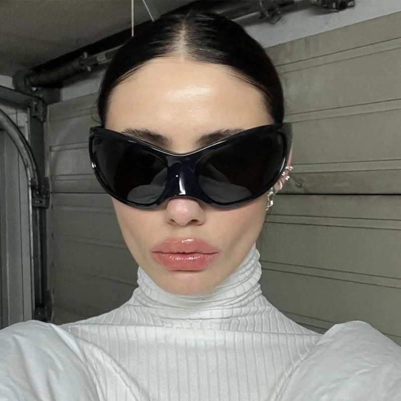 Vintage Fashion Enthusiasts - Nowe okulary przeciwsłoneczne Y2K Punk damskie