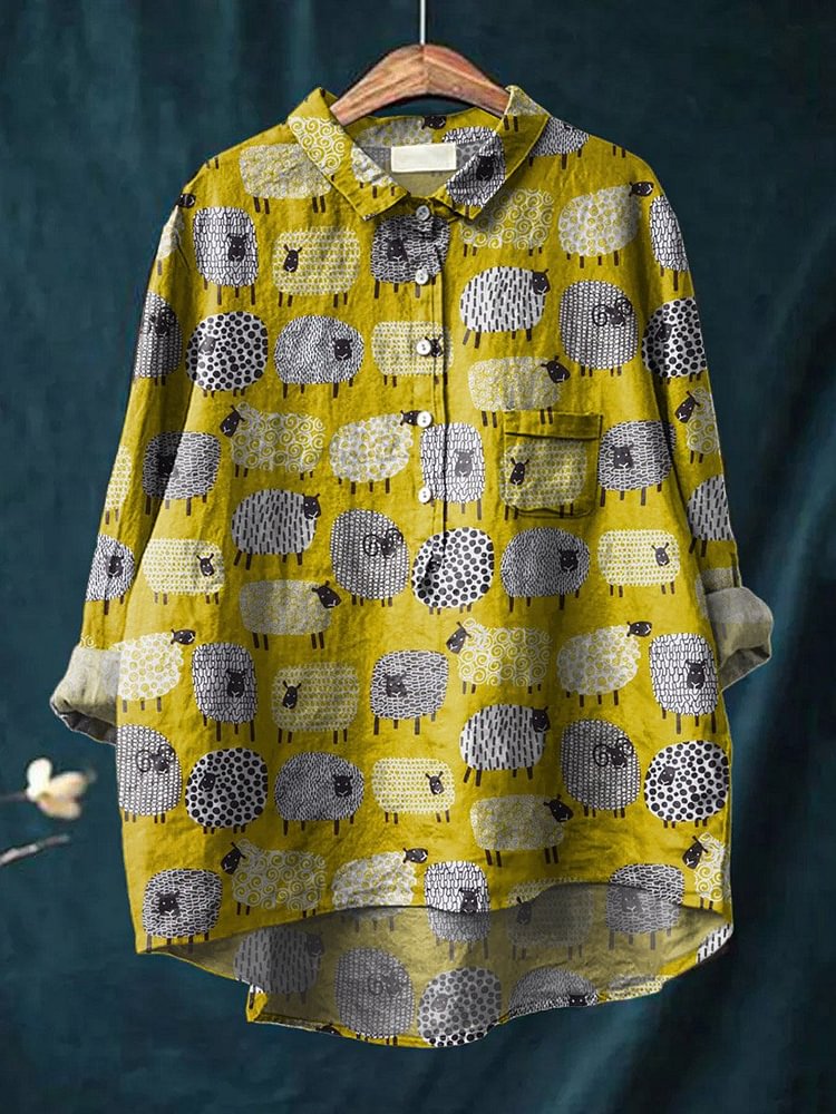 Vintage Lovely Sheep Art Patte – Vintage Fashion Jersey recenzja i cena
